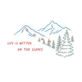 long sleeve graphic bodysuit | on the slopes by Finn + Emma