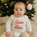long sleeve graphic bodysuit | Santa Baby by Finn + Emma