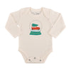long sleeve graphic bodysuit | snow globe
