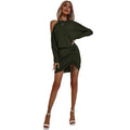 Long Sleeve Off Shoulder Sexy Loose Tie Dress by DailySale