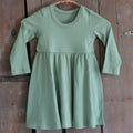 long sleeve twirl dress | Basil Green by Finn + Emma