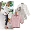 Loose Cut White Linen/Cotton Button Up Breathable Shirt - Size: XL by DailySale