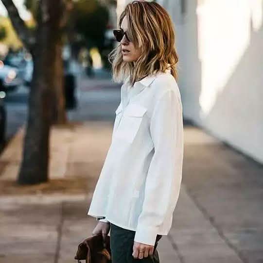 Loose Cut White Linen/Cotton Button Up Breathable Shirt - Size: XL by DailySale