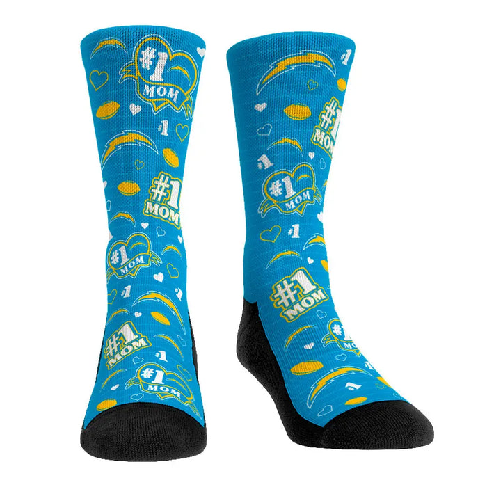 Los Angeles Chargers - #1 Mom by Rock 'Em Socks