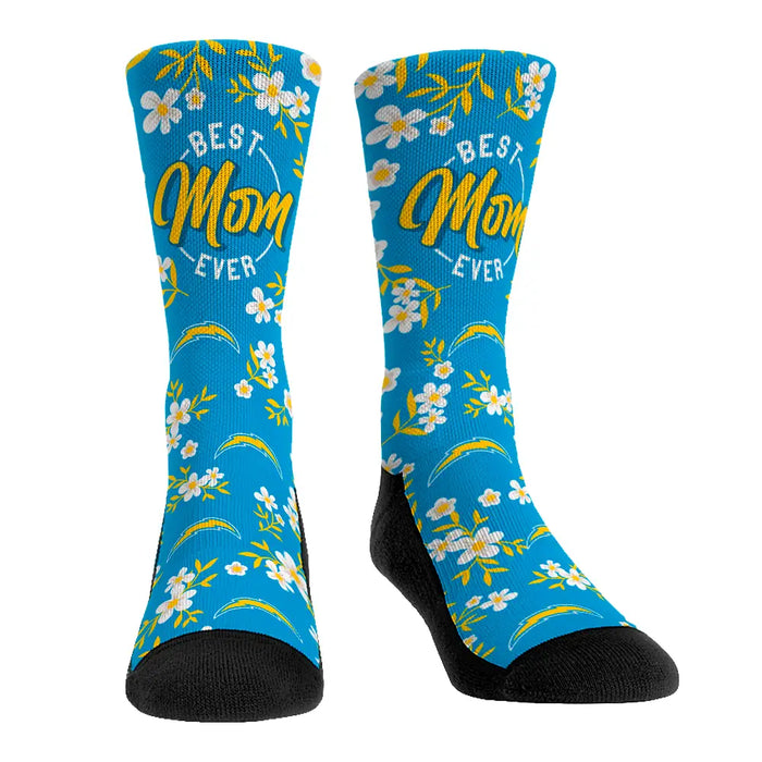 Los Angeles Chargers - Best Mom Floral by Rock 'Em Socks