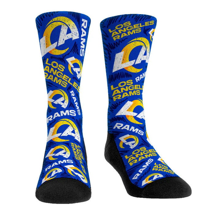 Los Angeles Rams - Logo Sketch (Royal) by Rock 'Em Socks
