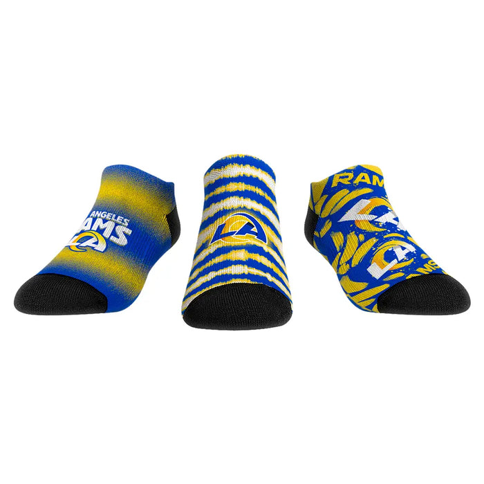 Los Angeles Rams - Low Cut - Make Some Noise (3-Pack) by Rock 'Em Socks