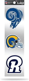 Los Angeles Rams NFL 3-Piece Retro Spirit Decals, Team Color, Size of Individual Decals Will Vary