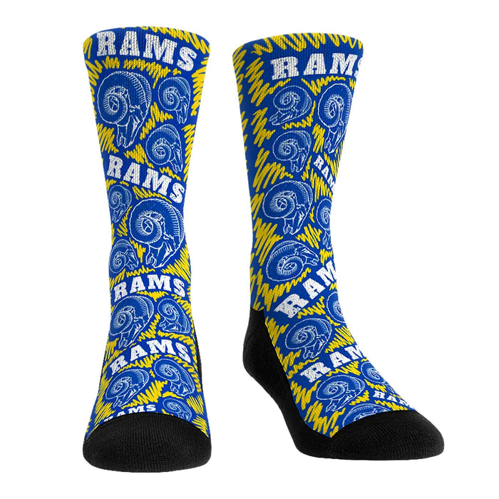 Los Angeles Rams - Throwback Logo Sketch by Rock 'Em Socks