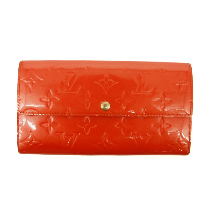 Louis Vuiton Red Vernis Patent Sarah Long Wallet #3293 by Bolt Boutique