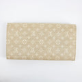 Louis Vuitton Beige Monogram Mini lin Portefeuille Sarah Wallet #2283 by Bolt Boutique