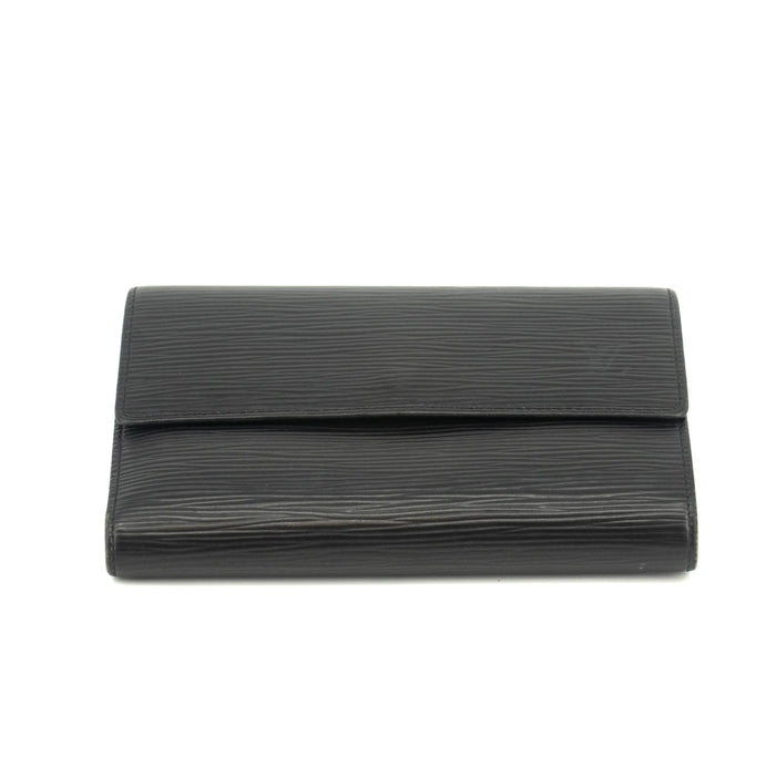 Louis Vuitton Black Epi Leather Ludlow Trifold Wallet #3716 by Bolt Boutique
