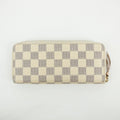 Louis Vuitton Damier Azur Portefeuille Clemence Round Zipper Long Wallet #2642 by Bolt Boutique