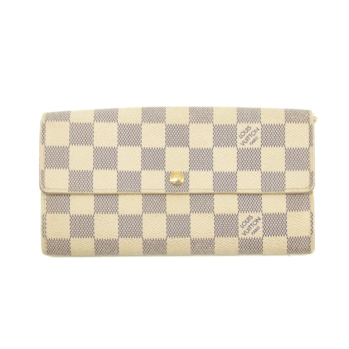 Louis Vuitton Damier Azur White Sarah Long Wallet #3910 by Bolt Boutique