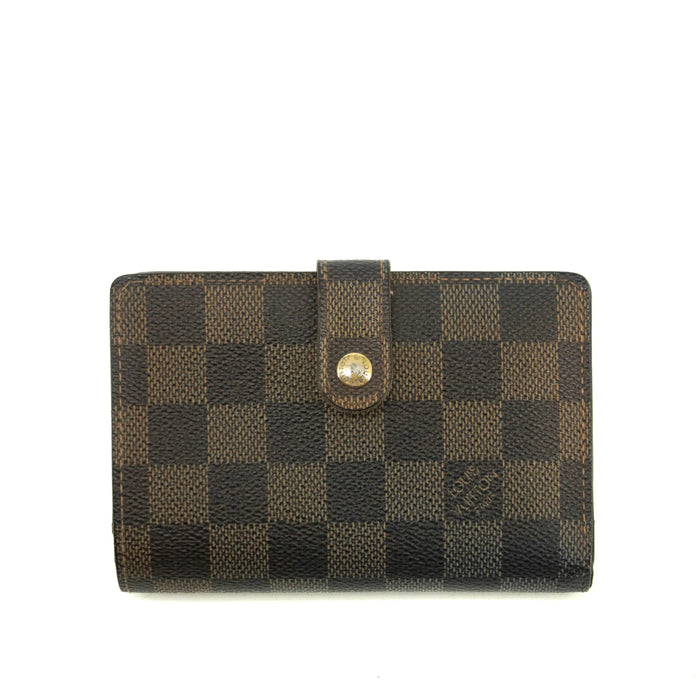 Louis Vuitton Damier Ebene Brown Bifold Kisslock Wallet #3912 by Bolt Boutique