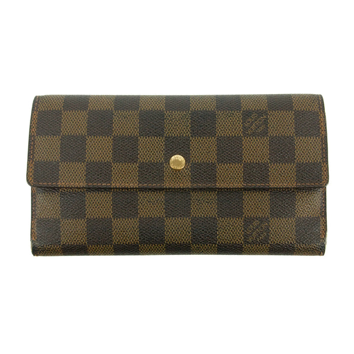 Louis Vuitton Damier Ebene International Long Wallet Brown #3496 by Bolt Boutique