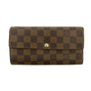 Louis Vuitton Damier Ebene Sarah Long Wallet #3822