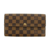 Louis Vuitton Damier Ebene Sarah Long Wallet #3838