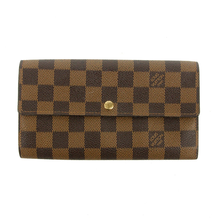 Louis Vuitton Damier Ebene Sarah Long Wallet #3838 by Bolt Boutique