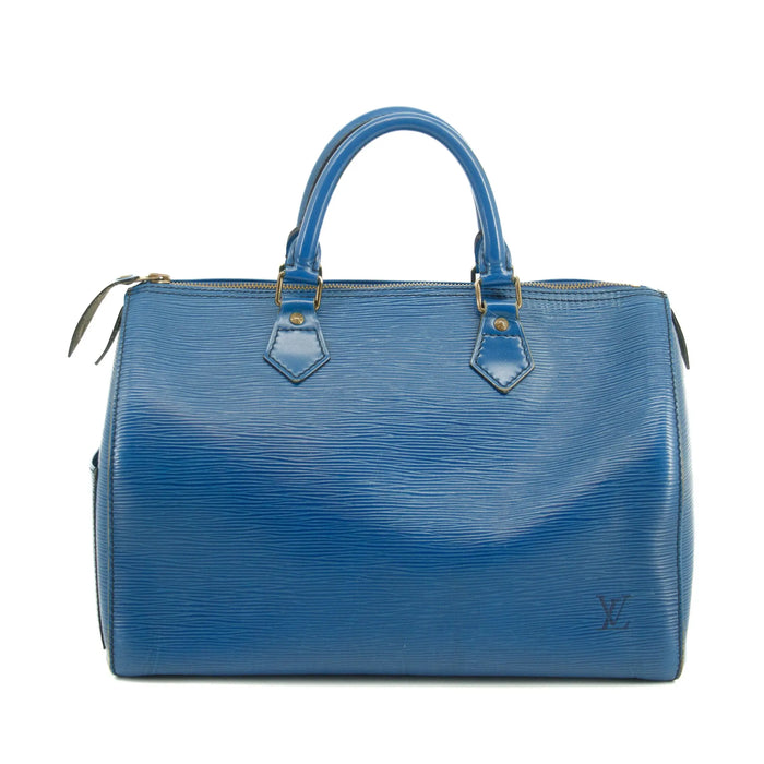 Louis Vuitton Epi Speedy 30 Hand Bag Toledo Blue #3042 by Bolt Boutique