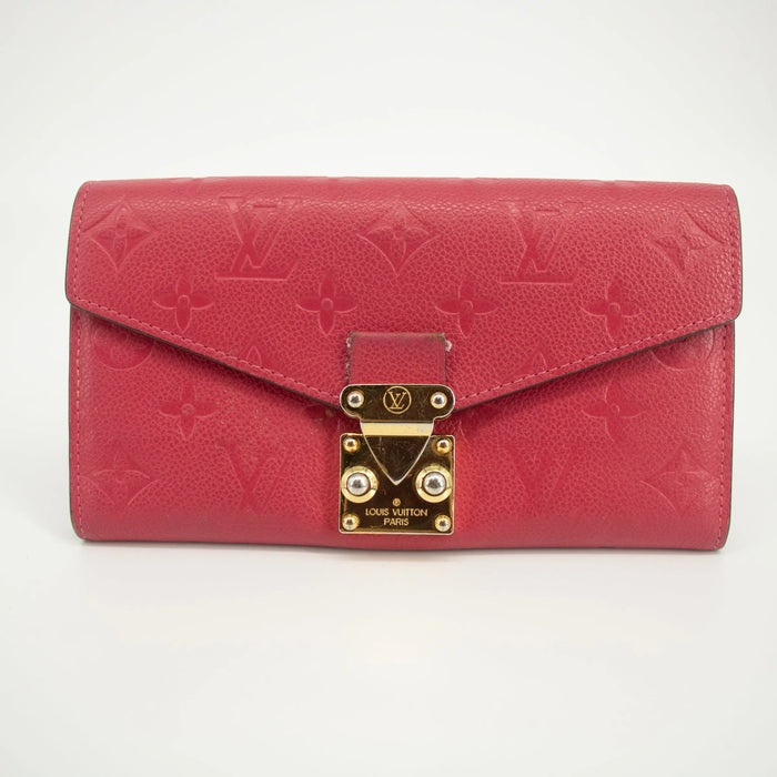 Louis Vuitton Fuschia Pink Monogram Empreinte Portefeuille Wallet #1956 by Bolt Boutique