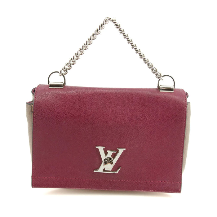 Louis Vuitton Leather Lockme II BB 2Way Shoulder Bag Purple #3443 by Bolt Boutique