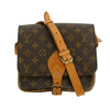Louis Vuitton Monogram Canvas Brown Cartouchiere MM Shoulder Bag #3464