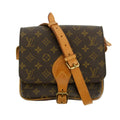 Louis Vuitton Monogram Canvas Brown Cartouchiere MM Shoulder Bag #3464 by Bolt Boutique