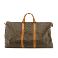 Louis Vuitton Monogram Canvas Brown Keepall 60 Bandouliere Boston Bag #3456 by Bolt Boutique