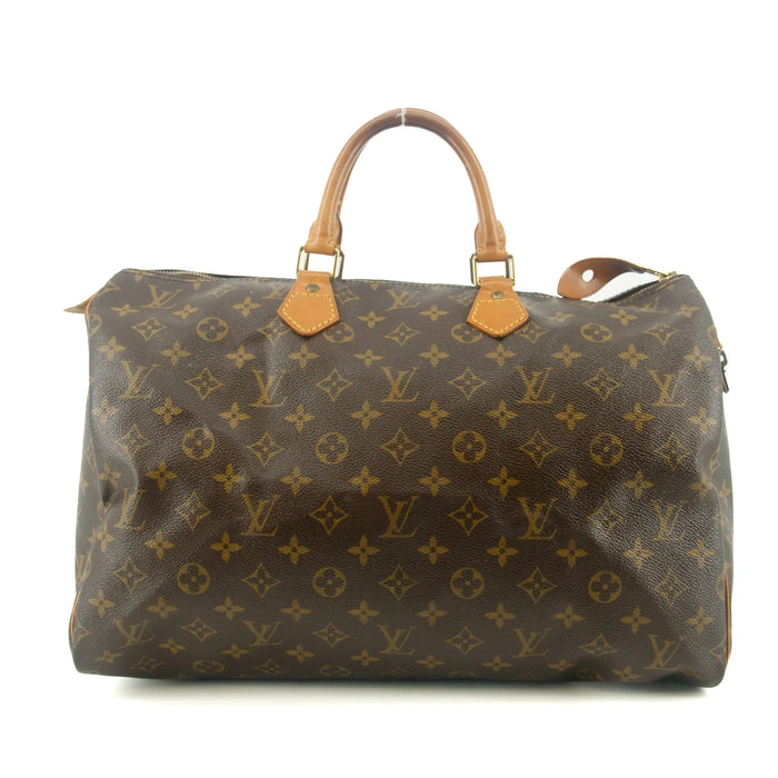 Louis Vuitton Monogram Canvas Brown Speedy 40 Handbag #6290 by Bolt Boutique
