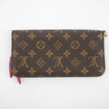 Louis Vuitton Monogram Canvas Clemence Wallet w/ Fuchsia Interior #2184 by Bolt Boutique