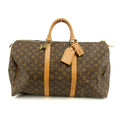 Louis Vuitton Monogram Canvas Keepall 50 Boston Bag Brown #2786 by Bolt Boutique