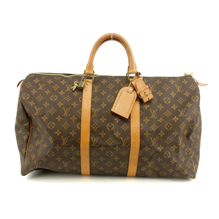 Louis Vuitton Monogram Canvas Keepall 50 Boston Bag Brown #2786 by Bolt Boutique
