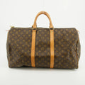 Louis Vuitton Monogram Canvas Keepall 50 Boston Bag Brown #2786 by Bolt Boutique