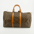 Louis Vuitton Monogram Canvas Keepall 50 Boston Bag Brown #2825 by Bolt Boutique