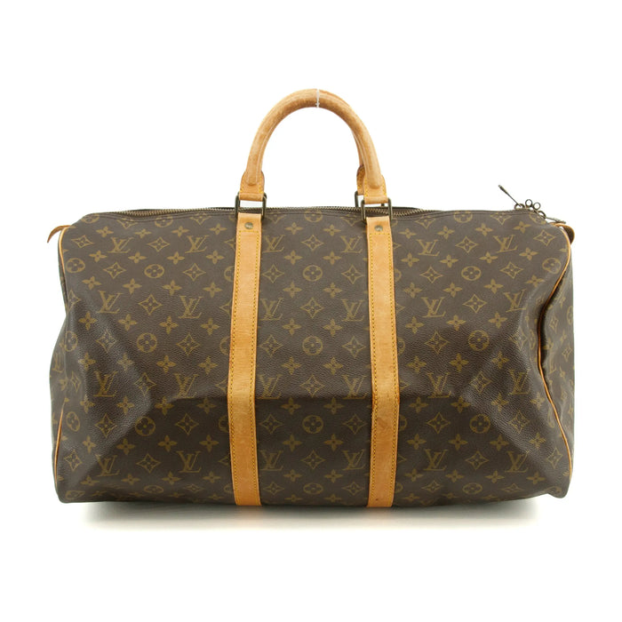 Louis Vuitton Monogram Canvas Keepall 50 Boston Bag Brown #2826 by Bolt Boutique
