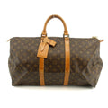 Louis Vuitton Monogram Canvas Keepall 50 Boston Bag Brown #2833 by Bolt Boutique