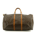 Louis Vuitton Monogram Canvas Keepall 60 Boston Bag Brown #2870 by Bolt Boutique