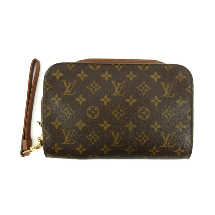 Louis Vuitton Monogram Canvas Orsay Clutch Brown #2837 by Bolt Boutique