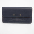 Louis Vuitton Navy Monogram Empreinte Portefeuille Pont Neuf Long Wallet #2033 by Bolt Boutique