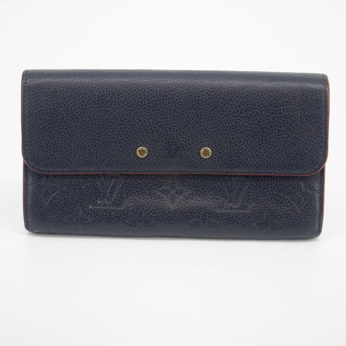 Louis Vuitton Navy Monogram Empreinte Portefeuille Pont Neuf Long Wallet #2033 by Bolt Boutique