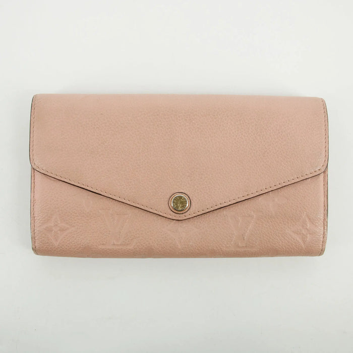 Louis Vuitton Pink Monogram Empreinte Portefeuille Sarah Wallet #2650 by Bolt Boutique