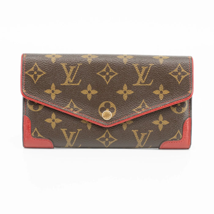 Louis Vuitton Red Monogram Canvas Retiro Sarah Wallet #1904 by Bolt Boutique