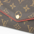 Louis Vuitton Red Monogram Canvas Retiro Sarah Wallet #1904 by Bolt Boutique