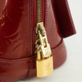 Louis Vuitton Red Vernis Alma BB Shoulder Bag w/ Strap #3642 by Bolt Boutique