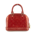 Louis Vuitton Red Vernis Alma BB Shoulder Bag w/ Strap #3642 by Bolt Boutique