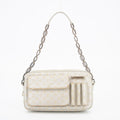 Louis Vuitton Silver Monogram Shine McKenna Shoulder Bag #2408 by Bolt Boutique