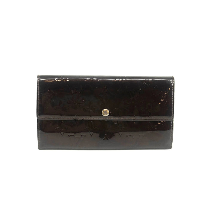 Louis Vuitton Vernis Patent Leather Purple Sarah Long Wallet #3693 by Bolt Boutique