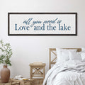 Love And The Lake Sign by Tailored Canvases