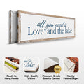 Love And The Lake Sign by Tailored Canvases